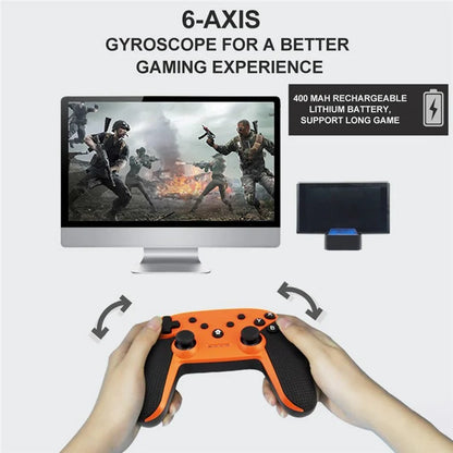 HONSON HS-SW520 Bluetooth Gamepad NFC 6-Axis Vibration Turbo Game Controller for Nintendo Switch / PC / Android Phone