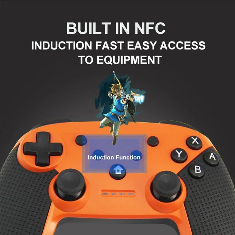 HONSON HS-SW520 Bluetooth Gamepad NFC 6-Axis Vibration Turbo Game Controller for Nintendo Switch / PC / Android Phone