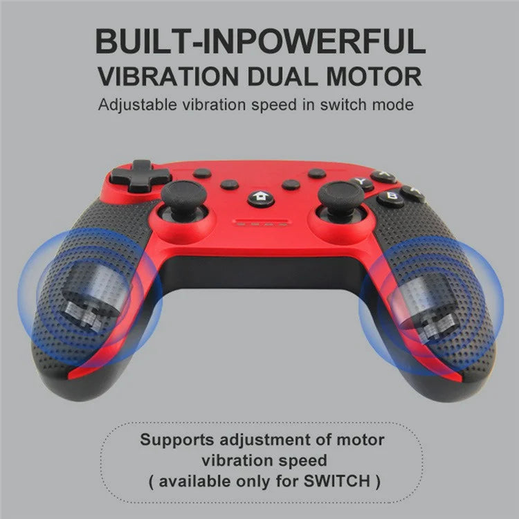HONSON HS-SW520 Bluetooth Gamepad NFC 6-Axis Vibration Turbo Game Controller for Nintendo Switch / PC / Android Phone