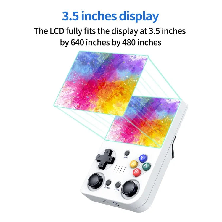 M21 3.5-inch Screen HD Game Machine Two-Player Handheld Game Console, 128G Memory Card / 30000 Games