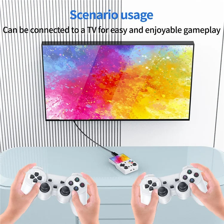 M21 3.5-inch Screen HD Game Machine Two-Player Handheld Game Console, 128G Memory Card / 30000 Games