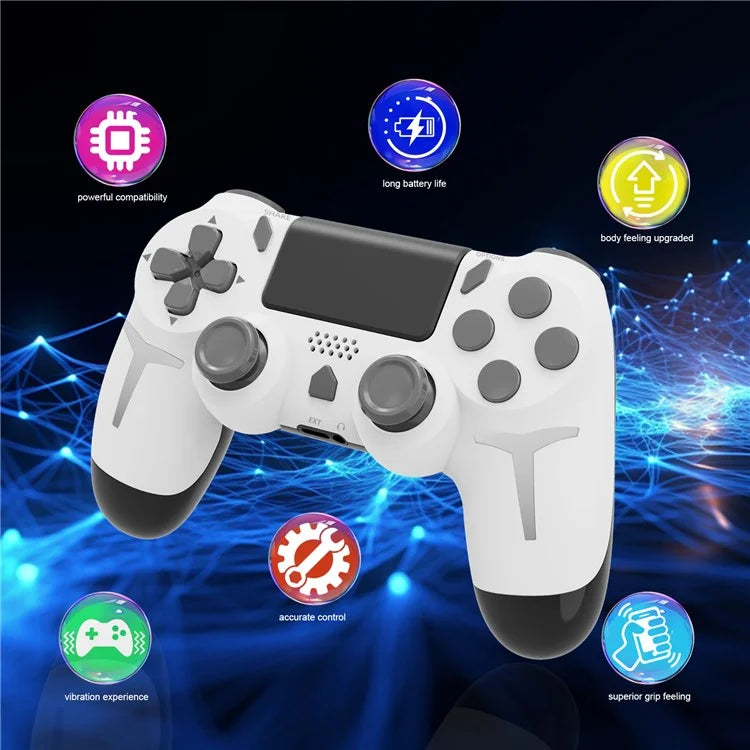 P412 For PS4 / PS3 / PC Bluetooth Gamepad 6-Axis Sensor Dual Vibration Game Controller
