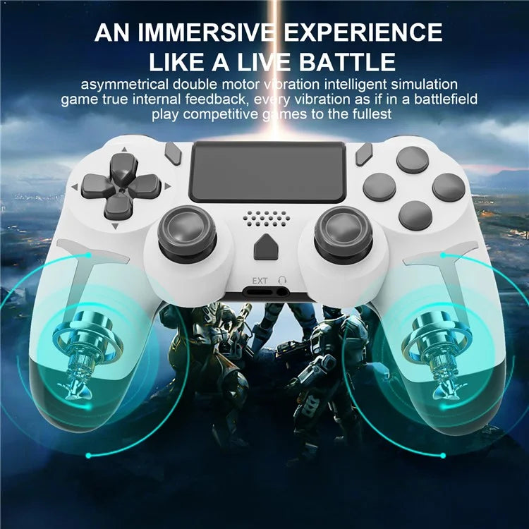P412 For PS4 / PS3 / PC Bluetooth Gamepad 6-Axis Sensor Dual Vibration Game Controller