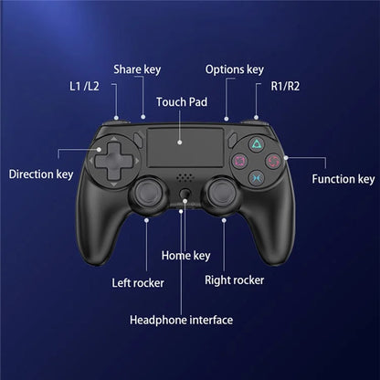 P47 For PS4 / PS3 / PC Bluetooth Gamepad 6-Axis Gyroscope Dual Motor Vibration Game Controller