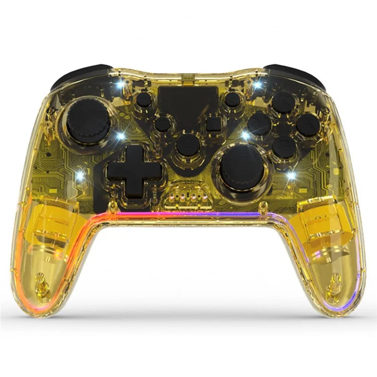 NS015 For Nintendo Switch / PS3 / PC / TV Bluetooth Gamepad GRB Light Clear Dual Vibration Game Controller