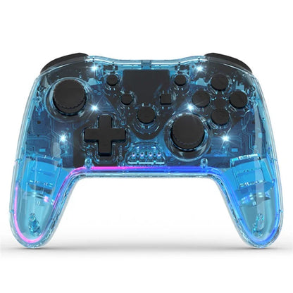 NS015 For Nintendo Switch / PS3 / PC / TV Bluetooth Gamepad GRB Light Clear Dual Vibration Game Controller
