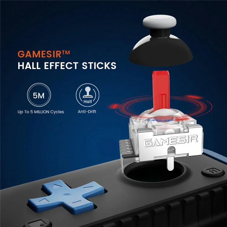 GAMESIR X2S Bluetooth Mobile Gaming Controller for iOS / Android / PC, Adjust Height Hall Effect Joystick