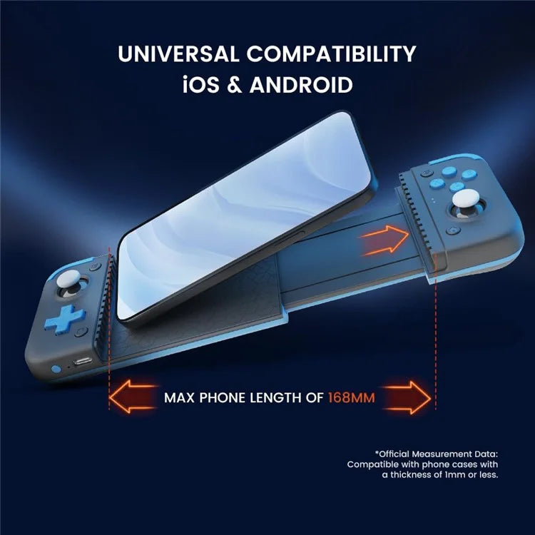 GAMESIR X2S Bluetooth Mobile Gaming Controller for iOS / Android / PC, Adjust Height Hall Effect Joystick