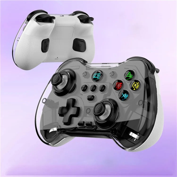 Z01X Transparent Design Bluetooth Gamepad Six-Axis Dual Motor Vibration Game Controller