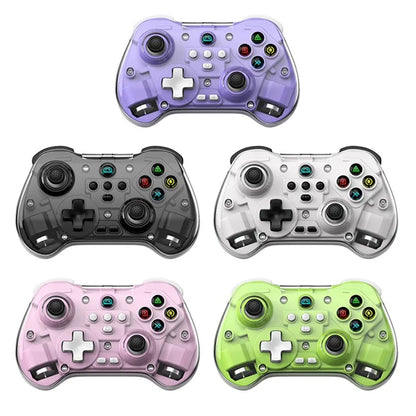 Z01X Transparent Design Bluetooth Gamepad Six-Axis Dual Motor Vibration Game Controller