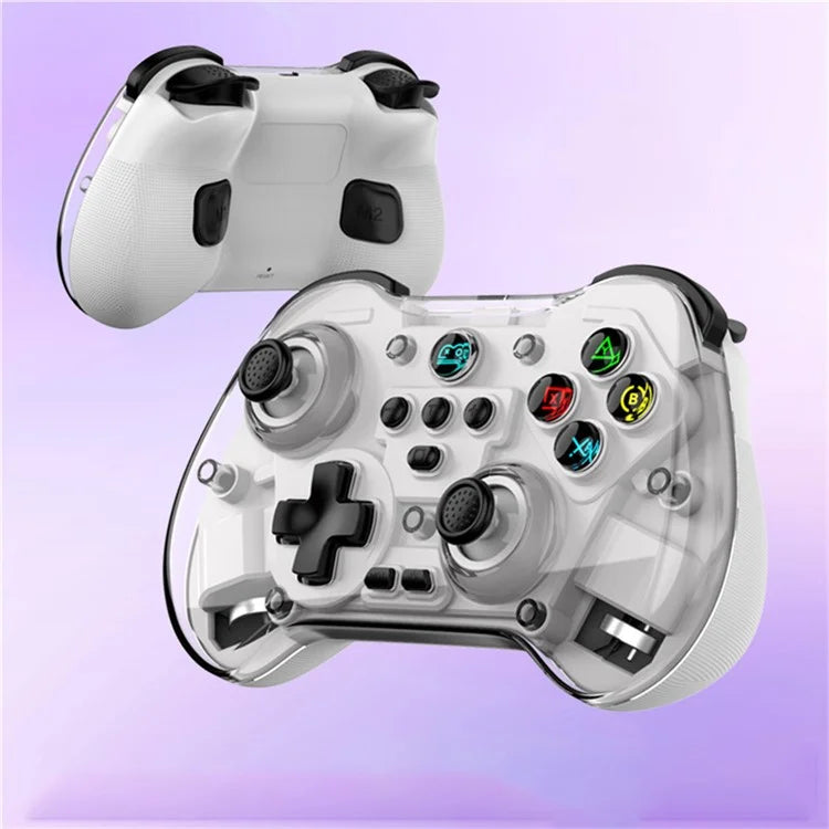 Z01X Transparent Design Bluetooth Gamepad Six-Axis Dual Motor Vibration Game Controller