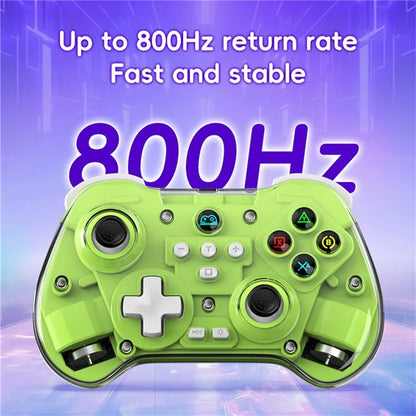 Z01X Transparent Design Bluetooth Gamepad Six-Axis Dual Motor Vibration Game Controller