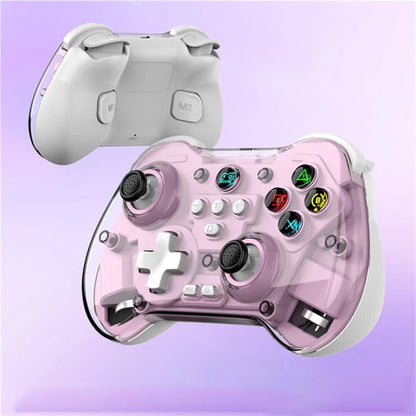 Z01X Transparent Design Bluetooth Gamepad Six-Axis Dual Motor Vibration Game Controller