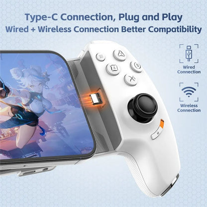 GAMWING Type-C Mobile Game Controller Wired / Wireless Retractable Phone Controller