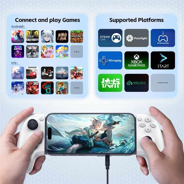 GAMWING Type-C Mobile Game Controller Wired / Wireless Retractable Phone Controller