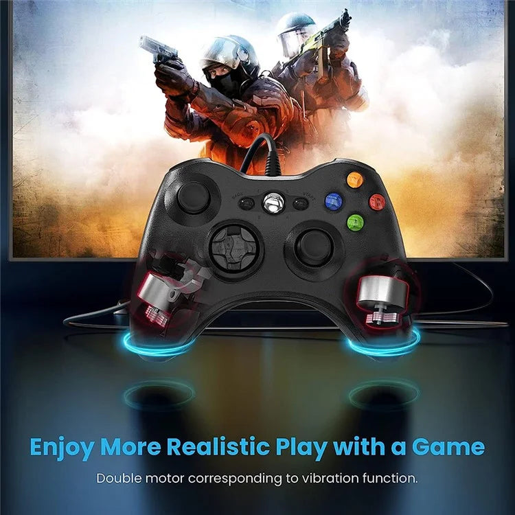 8610 Wired Gamepad for 360 Console Game Controller Compatible with PC Windows