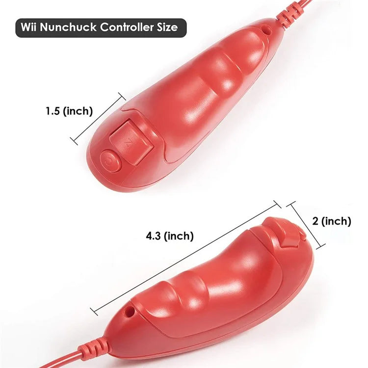 8530 For Nintendo Wii Anti-Slip Design 1:1 Curved Wired Game Controller Remote with Cable