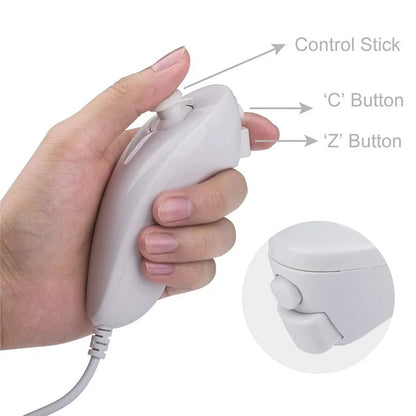 8530 For Nintendo Wii Anti-Slip Design 1:1 Curved Wired Game Controller Remote with Cable