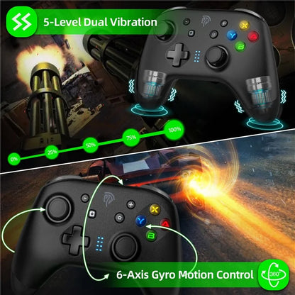 EASYSMX ESM-9124 Bluetooth Gamepad Wireless Gaming Controller for Nintendo Switch Android iOS Windows
