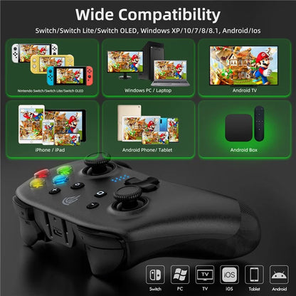 EASYSMX ESM-9124 Bluetooth Gamepad Wireless Gaming Controller for Nintendo Switch Android iOS Windows