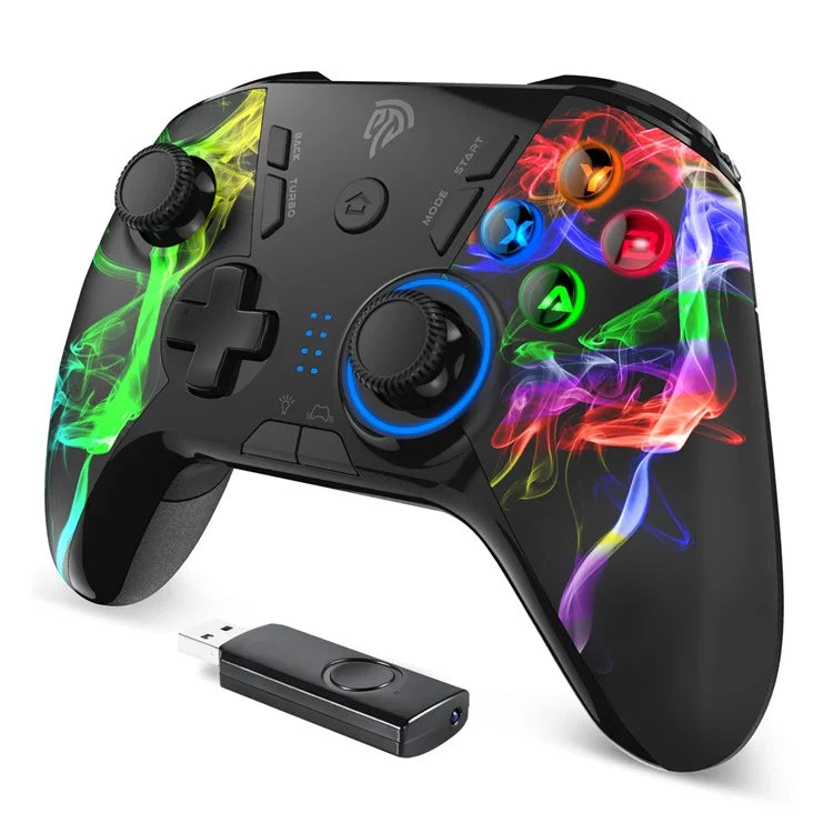 EASYSMX ESM-9110 LED Wireless PC Gamepad Programming Dongle Directly Connected to Game Controller