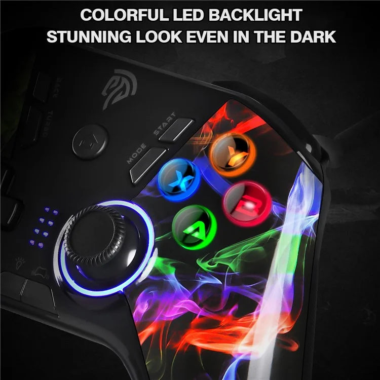 EASYSMX ESM-9110 LED Wireless PC Gamepad Programming Dongle Directly Connected to Game Controller