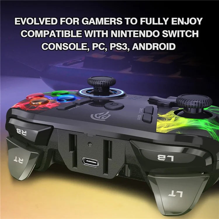 EASYSMX ESM-9110 LED Wireless PC Gamepad Programming Dongle Directly Connected to Game Controller