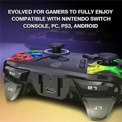 EASYSMX ESM-9110 LED Wireless PC Gamepad Programming Dongle Directly Connected to Game Controller
