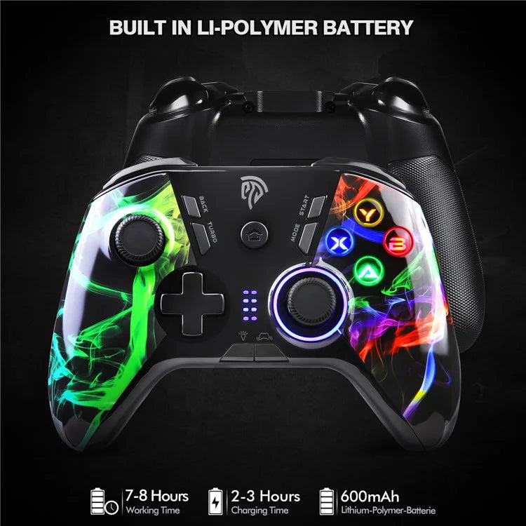 EASYSMX ESM-9110 LED Wireless PC Gamepad Programming Dongle Directly Connected to Game Controller
