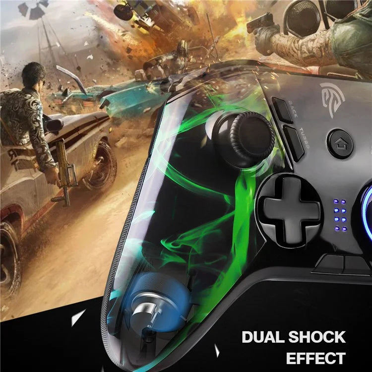EASYSMX ESM-9110 LED Wireless PC Gamepad Programming Dongle Directly Connected to Game Controller