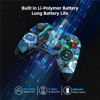 EASYSMX ESM-9124 Wireless Gamepad Bluetooth Joystick Controller for Nintendo Switch, Windows PC