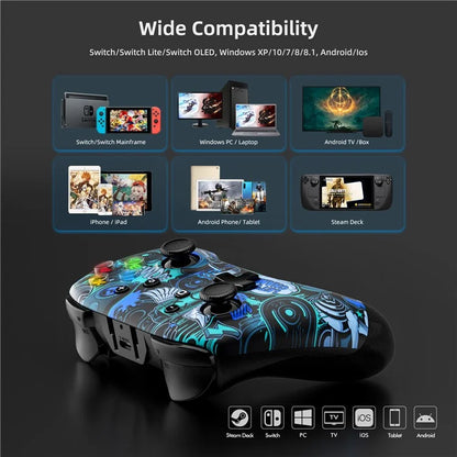 EASYSMX ESM-9124 Wireless Gamepad Bluetooth Joystick Controller for Nintendo Switch, Windows PC