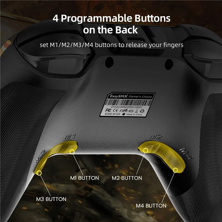EASYSMX ESM-9124 Wireless Gamepad Bluetooth Joystick Controller for Nintendo Switch, Windows PC