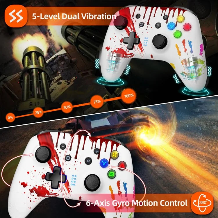 EASYSMX ESM-9124 Wireless Gamepad Bluetooth Joystick Controller for Nintendo Switch, Windows PC