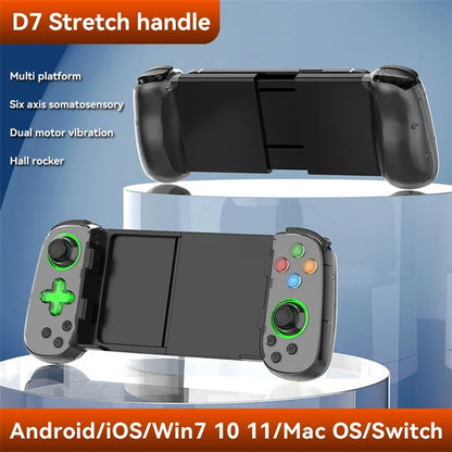 D7 Stretchable Wireless Controller for Game Console Bluetooth Gamepad Left / Right Hall Rocker Game Handle