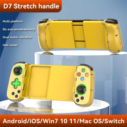 D7 Stretchable Wireless Controller for Game Console Bluetooth Gamepad Left / Right Hall Rocker Game Handle