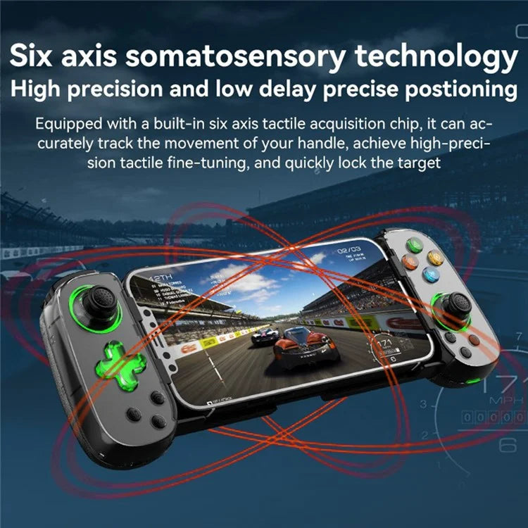 D7 Stretchable Wireless Controller for Game Console Bluetooth Gamepad Left / Right Hall Rocker Game Handle