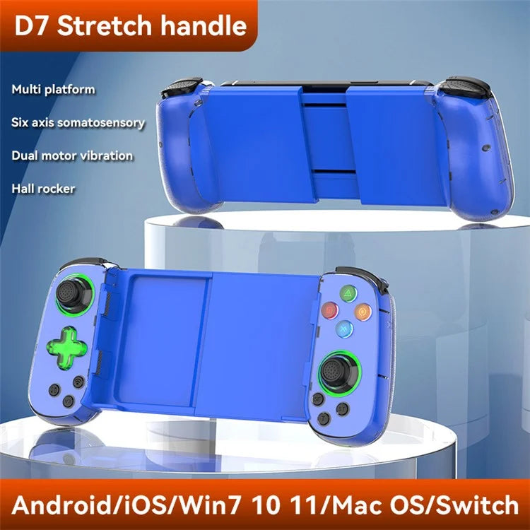 D7 Stretchable Wireless Controller for Game Console Bluetooth Gamepad Left / Right Hall Rocker Game Handle