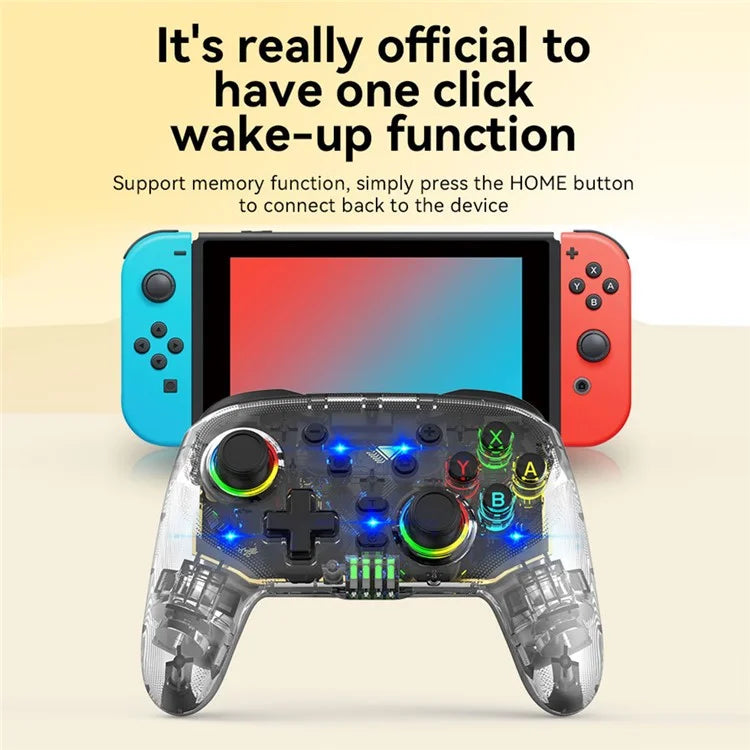 S09 Six Axis Vibration Bluetooth Controller TURBO Comb Wireless Gamepad with Dazzling Light for E-Sports