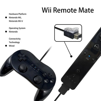 8553 Gamepad for Nintendo Wii, WiiU Game Console Wired Controller with 1.1m Cable