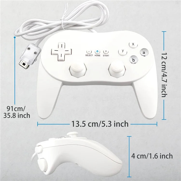 8553 Gamepad for Nintendo Wii, WiiU Game Console Wired Controller with 1.1m Cable
