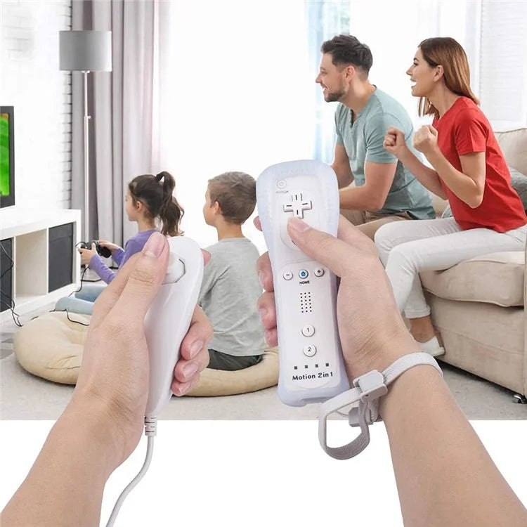 8512 For Wii U / Wii Console Remote Controller Game Wireless Handle Grip Built-in Motion Plus