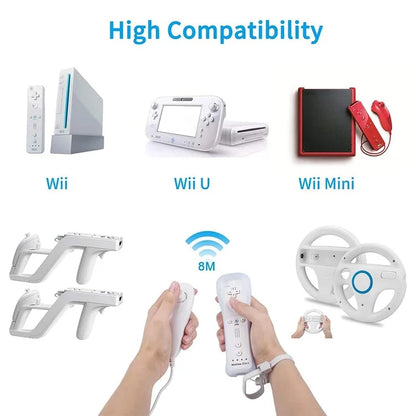 8512 For Wii U / Wii Console Remote Controller Game Wireless Handle Grip Built-in Motion Plus