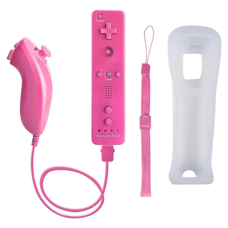 8512 For Wii U / Wii Console Remote Controller Game Wireless Handle Grip Built-in Motion Plus