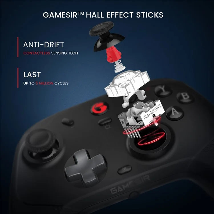 GAMESIR T4 Cyclone Pro Bluetooth Wireless Controller for PC, Switch, iOS, and Android 2.4G Gamepad with Hall Effect Joystick