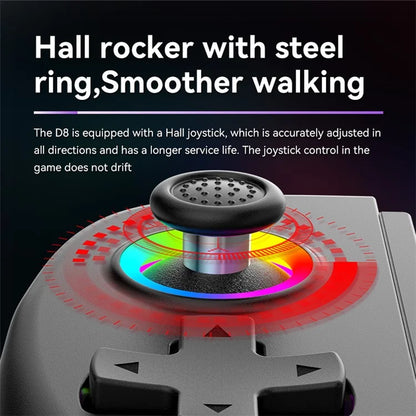 D8 Cell Phones Stretchable Controller Wireless Bluetooth Gamepad with RGB Light for PS3, PS4, Nintendo Switch