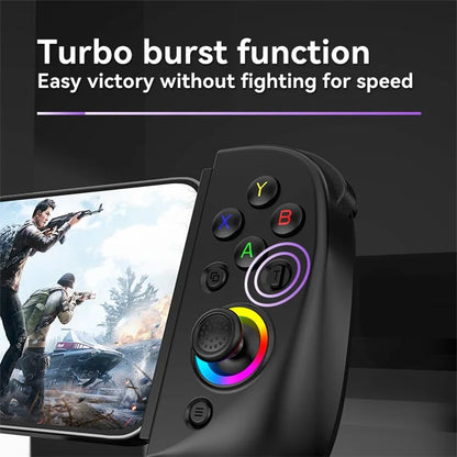 D8 Cell Phones Stretchable Controller Wireless Bluetooth Gamepad with RGB Light for PS3, PS4, Nintendo Switch