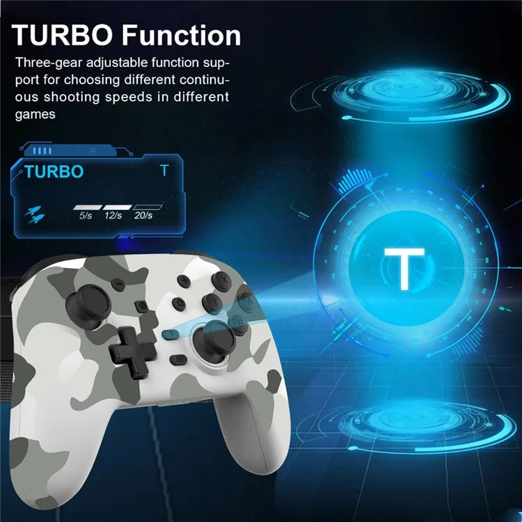 S07 Six Axis Vibration Bluetooth Controller for E-Sports TURBO Function Wireless Gamepad