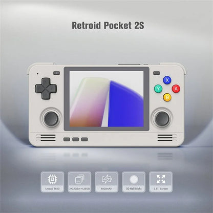 RETROID Pocket 2S 4+128G Portable Game Console 3.5" Display Handheld Game Player Android 11 Classic Games Console