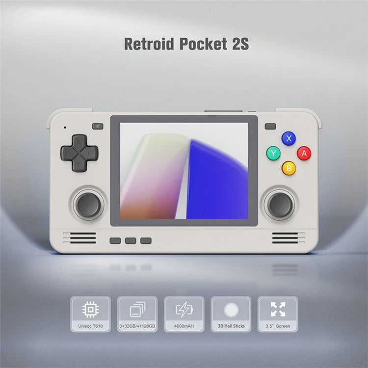 RETROID Pocket 2S 4+128G Portable Game Console 3.5" Display Handheld Game Player Android 11 Classic Games Console